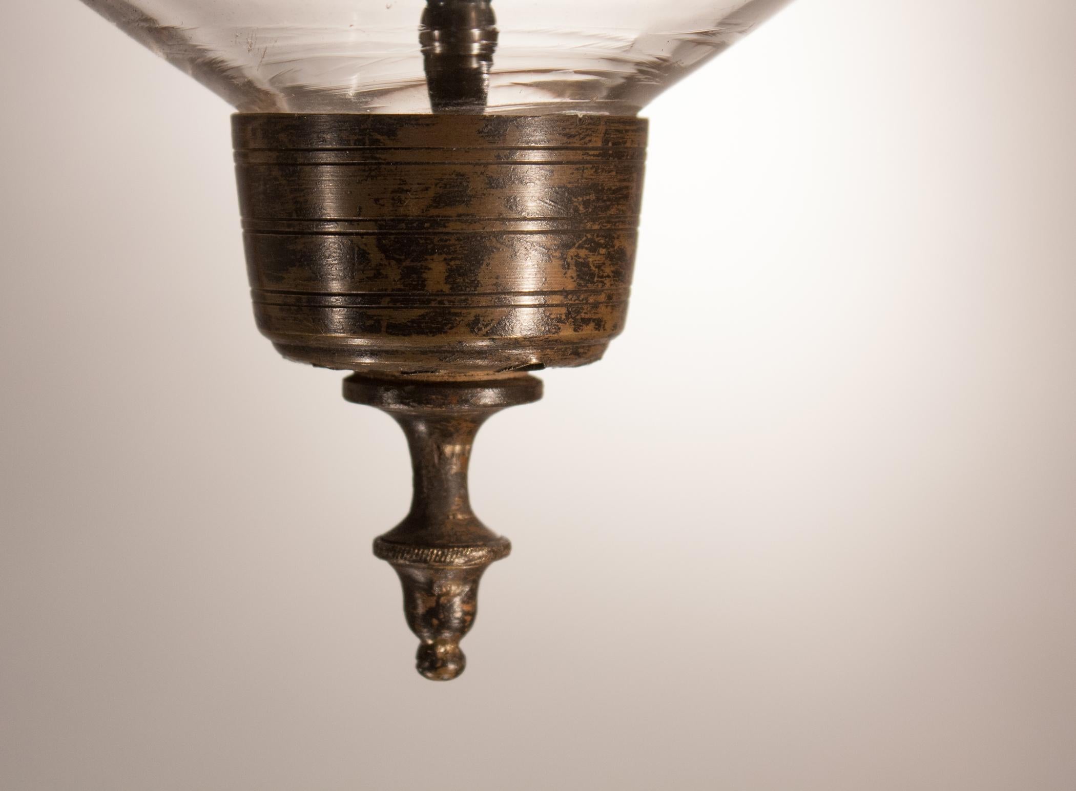 Petite Bell Jar Lantern with Vine Etching 2