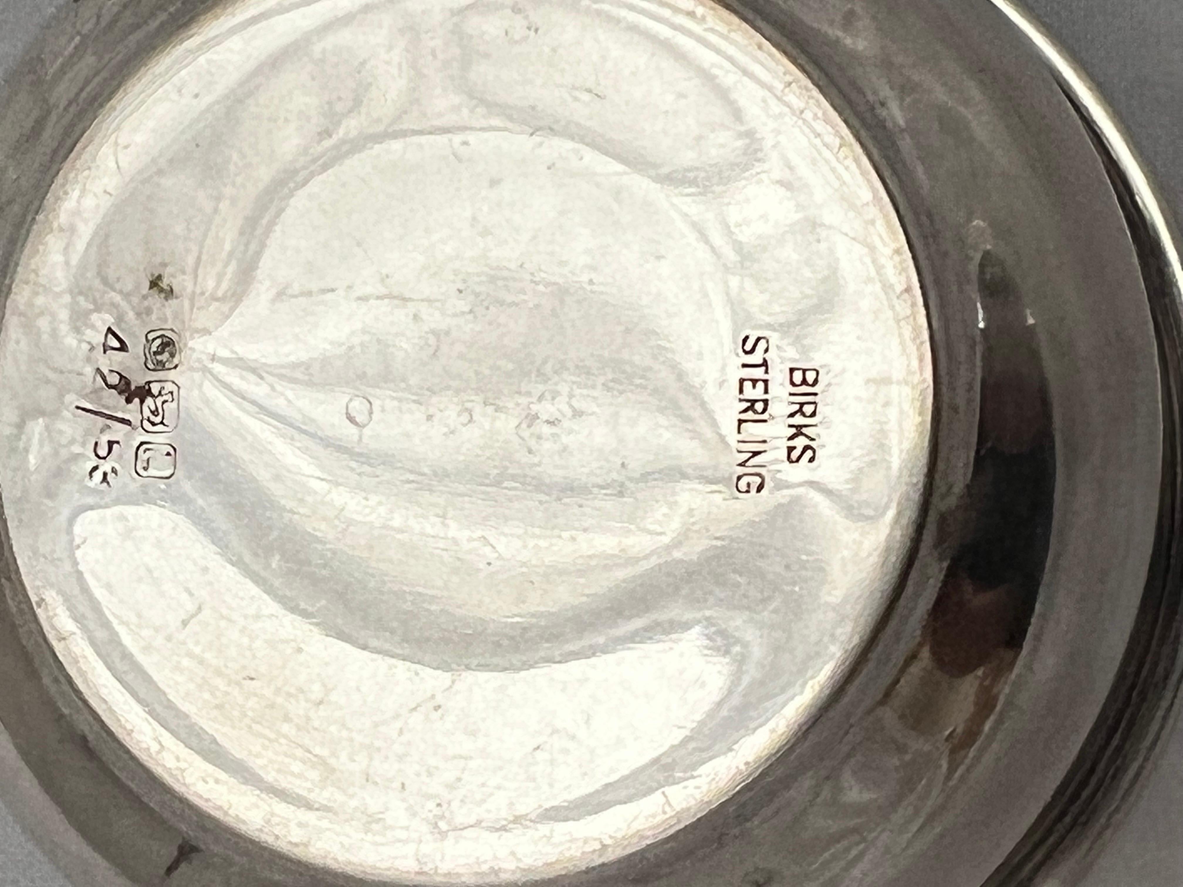 American Petite Birks Sterling Silver Chutney Bowl For Sale