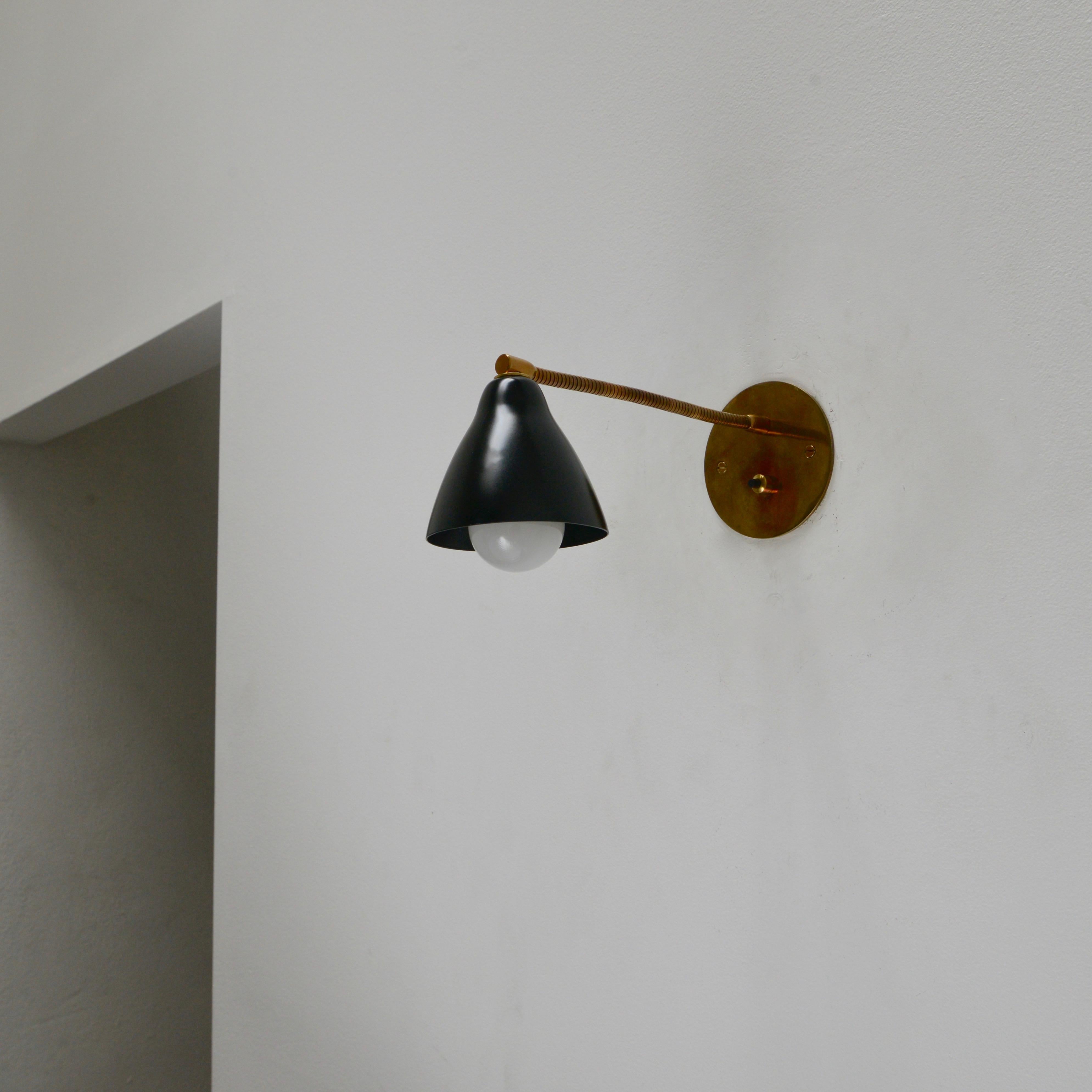 Painted Petite Black Gooseneck Sconces