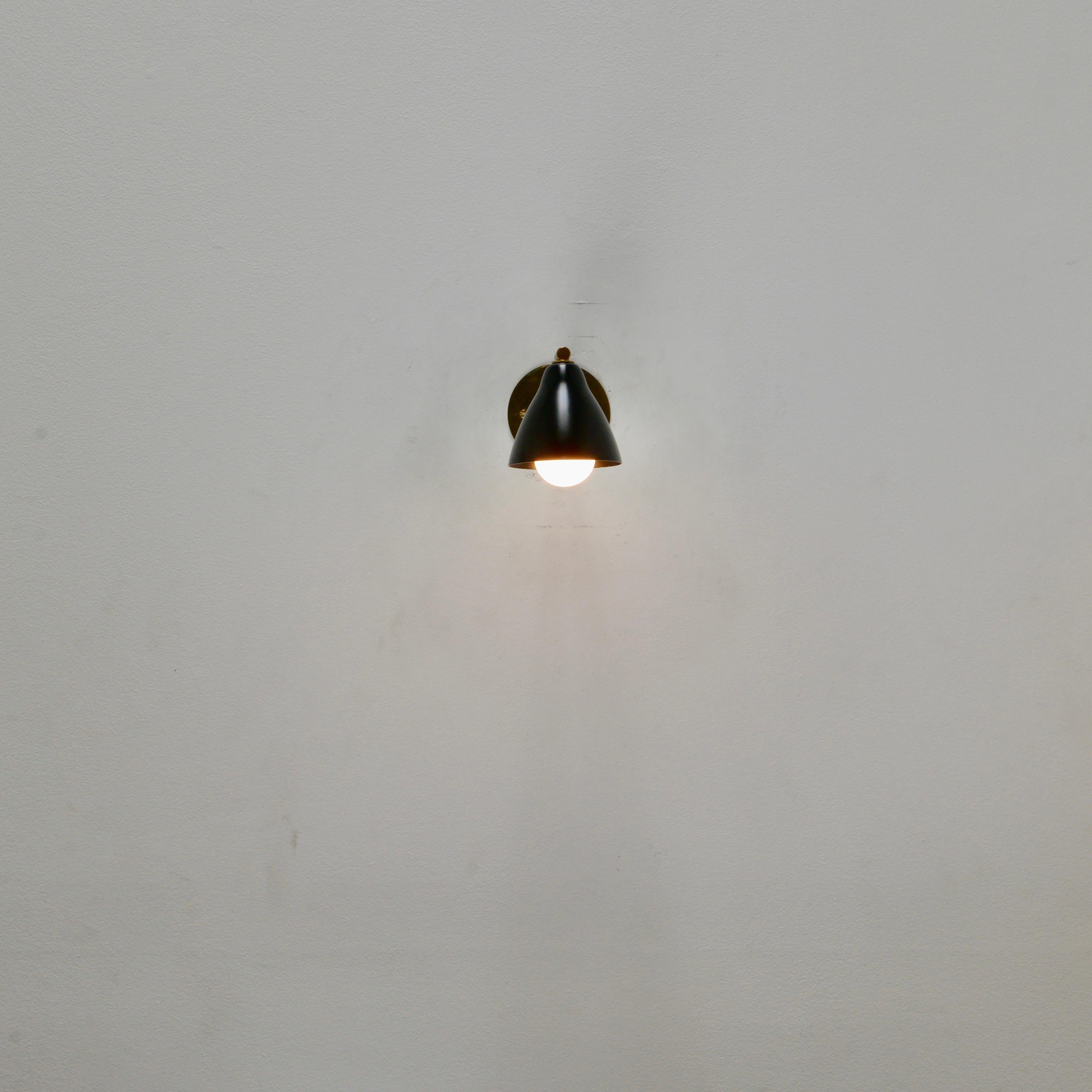 Aluminum Petite Black Gooseneck Sconces