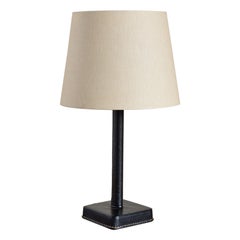 Petite Black Jacques Adnet Table Lamp