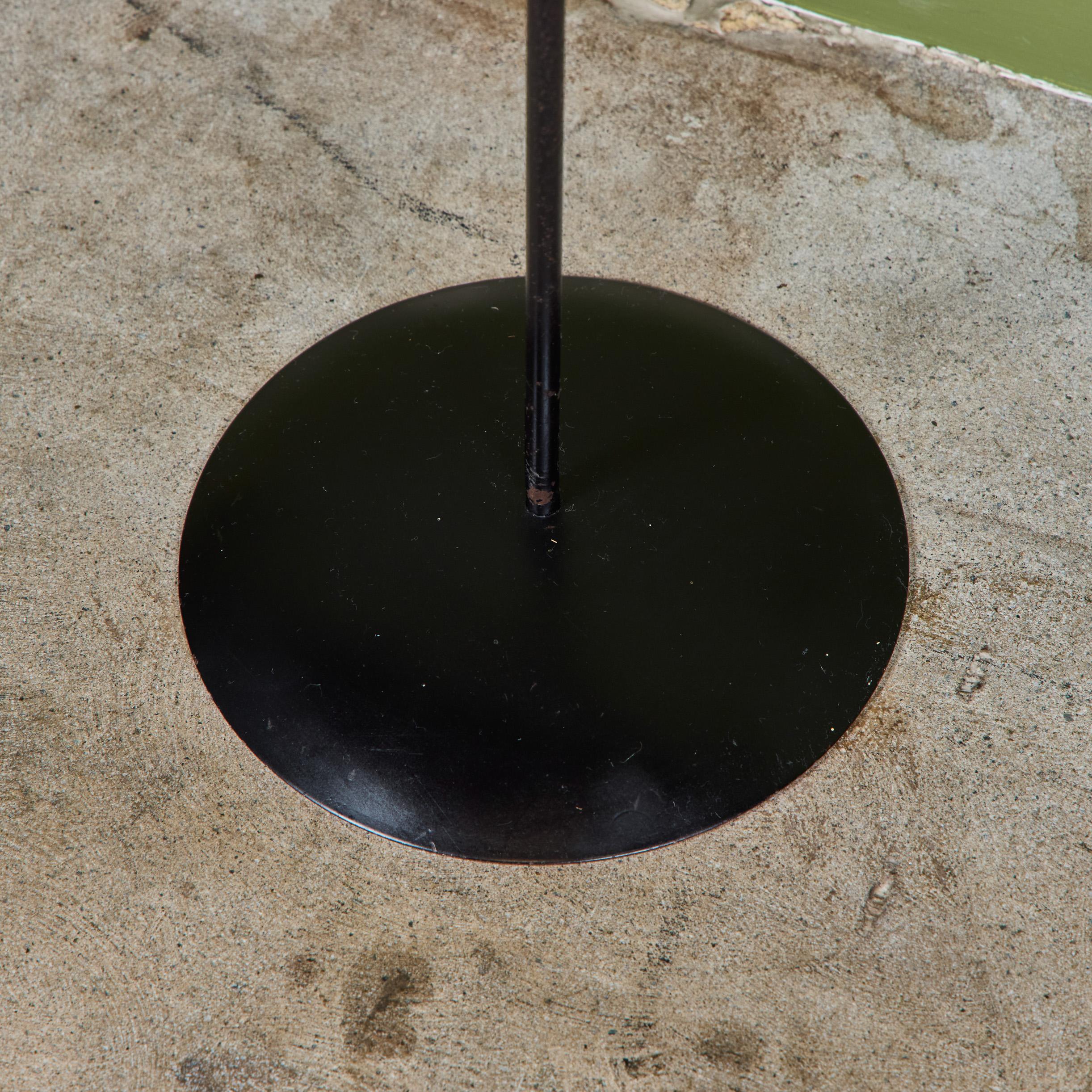 Petite Blackened Steel Fireplace Tool Set For Sale 7