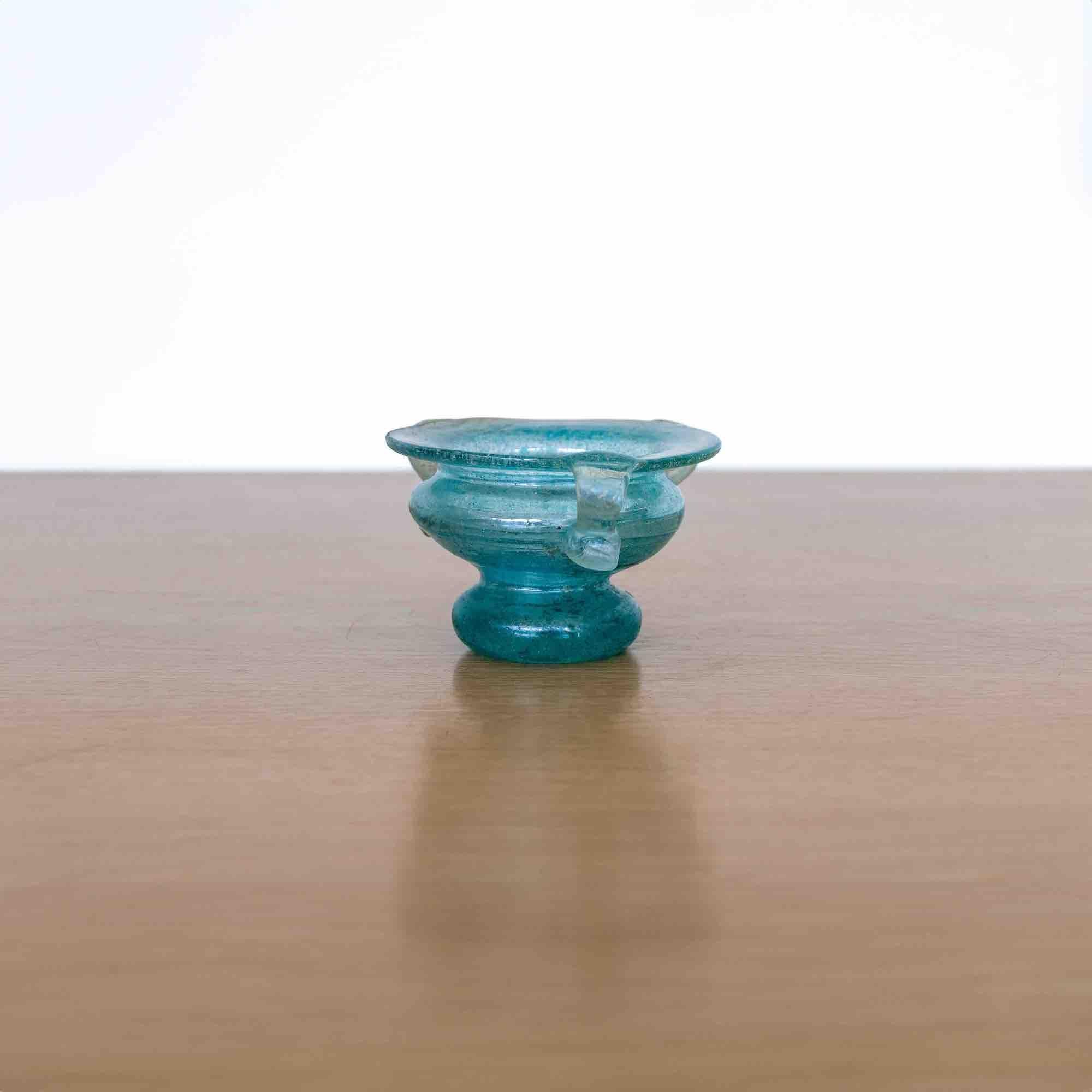Petite Blue Amphora Scavo Vase  For Sale 1