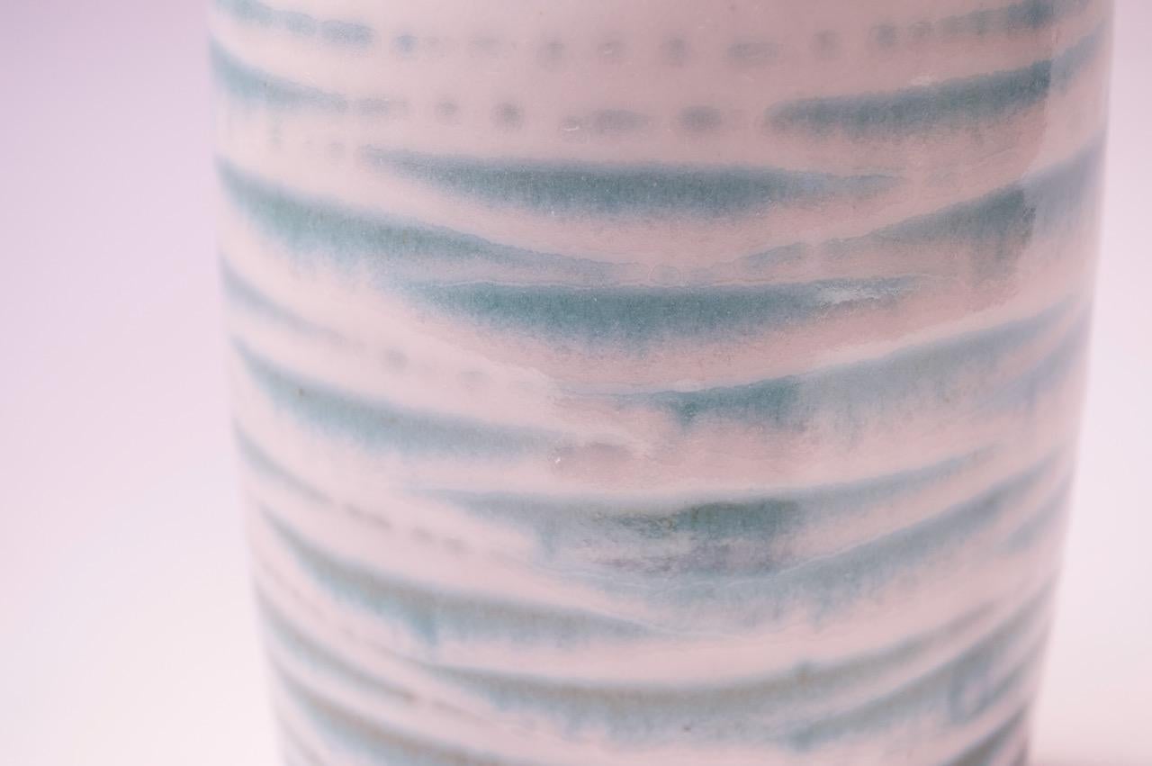 Kleine blau-weiße Keramik-Tischlampe von Lee Rosen für Design Technics im Angebot 5