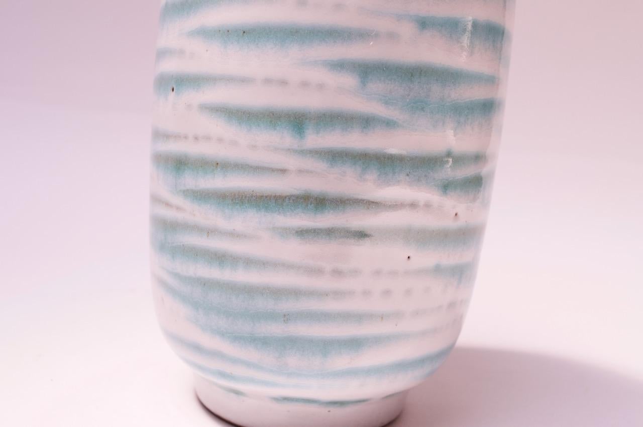 Kleine blau-weiße Keramik-Tischlampe von Lee Rosen für Design Technics im Angebot 2