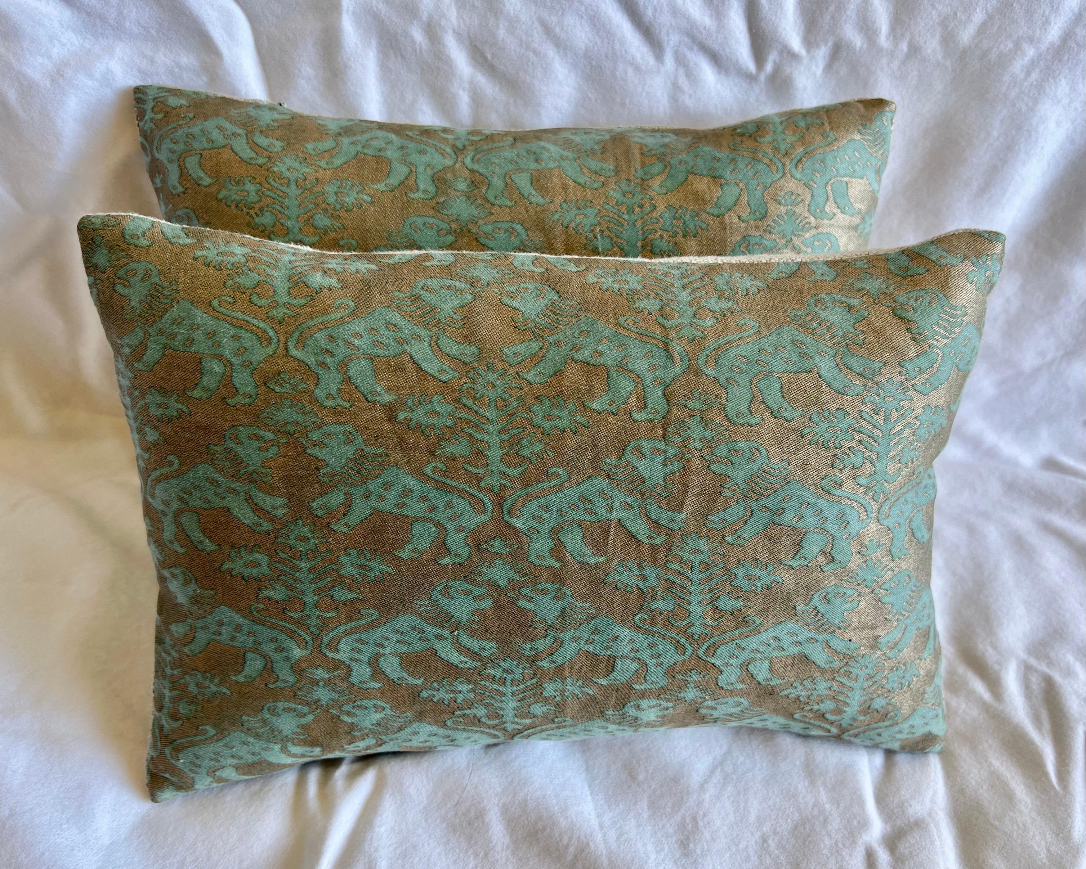 Baroque Petite Blue Richaleau Patterned Fortuny Pillows