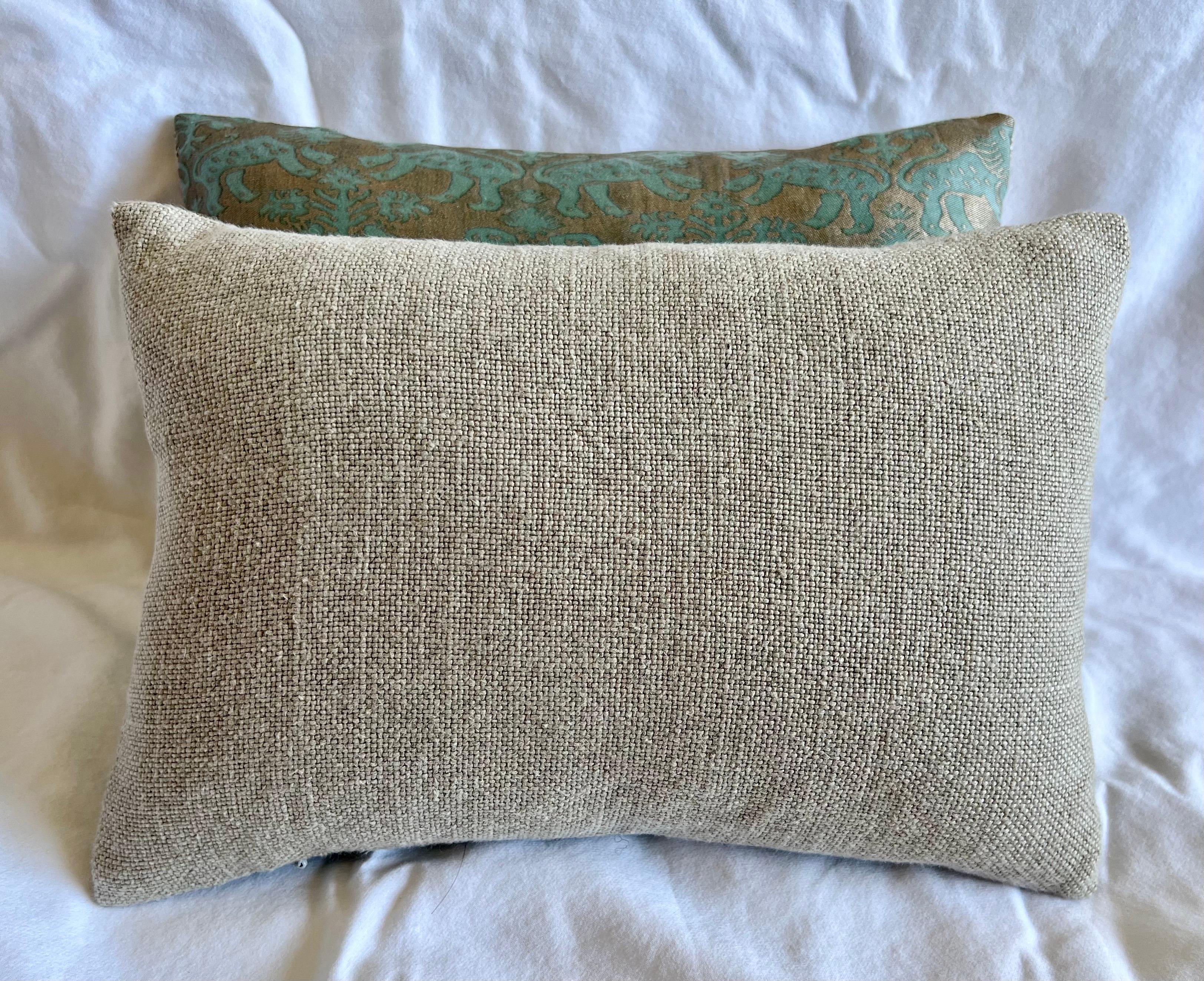 Cotton Petite Blue Richaleau Patterned Fortuny Pillows