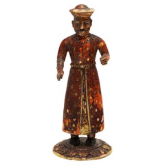 Vintage Petite Bone Carving of an Indian Soldier