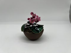 Petite Bovano of Cheshire Enamel Floral Decorative Planter Cyclamen Persicum