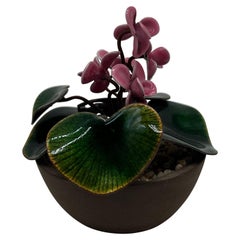 Petite Bovano of Cheshire Enamel Floral Decorative Planter Cyclamen Persicum