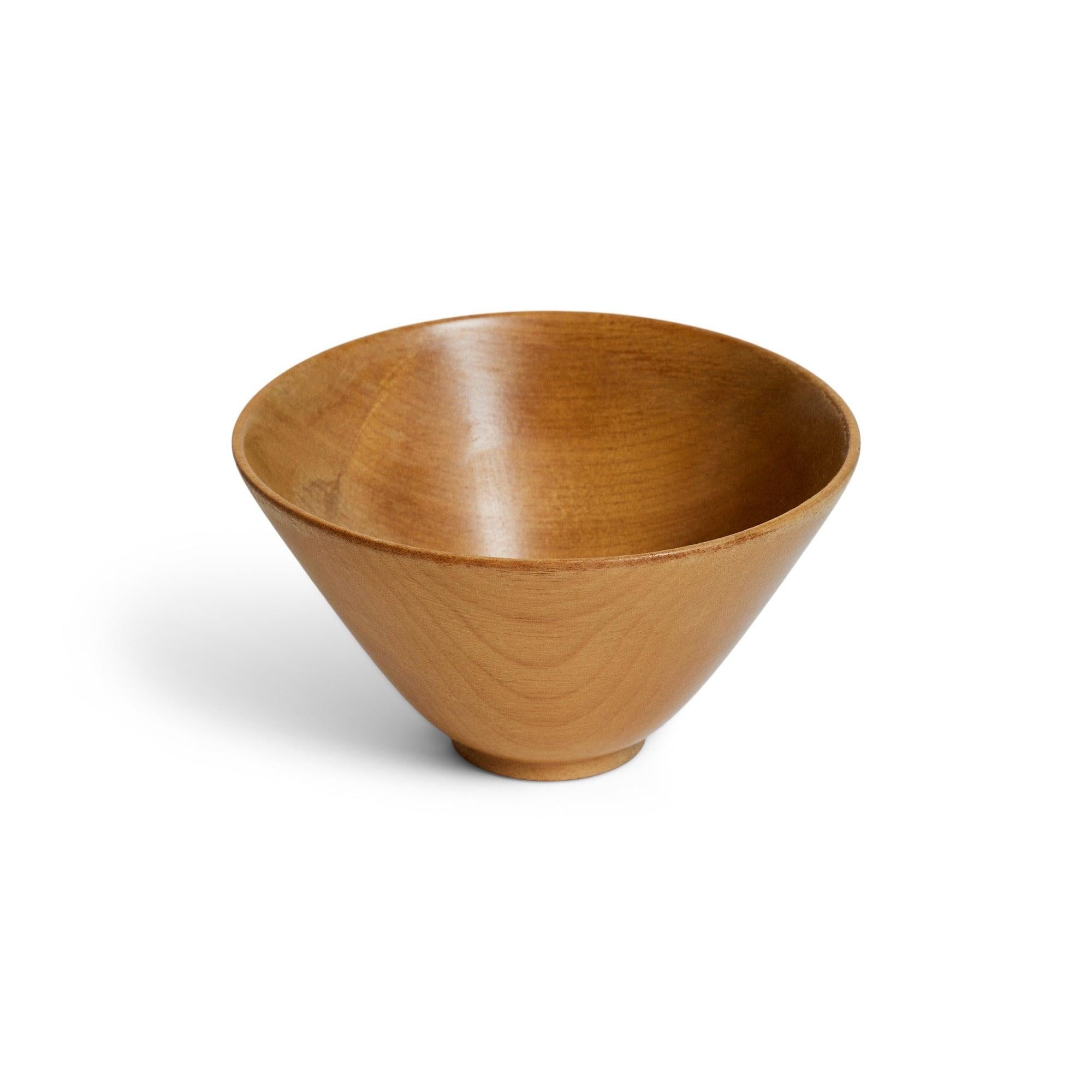 A vintage petite bowl in the original lacquer finish.
