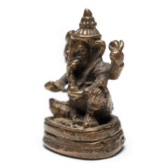 Petite Brass Amulet of Ganesha