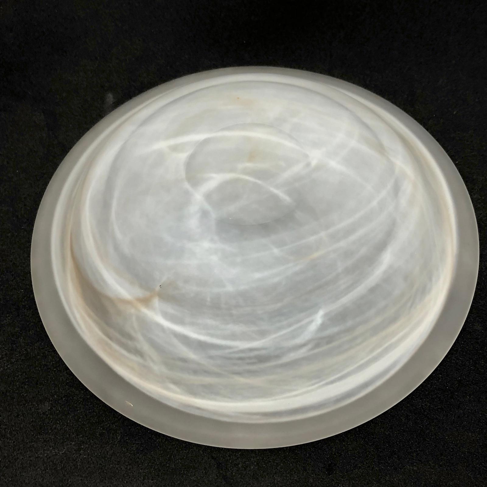 Petite Brass and Murano Glass Flush Mount Ceiling Light Italy, 1980s 1