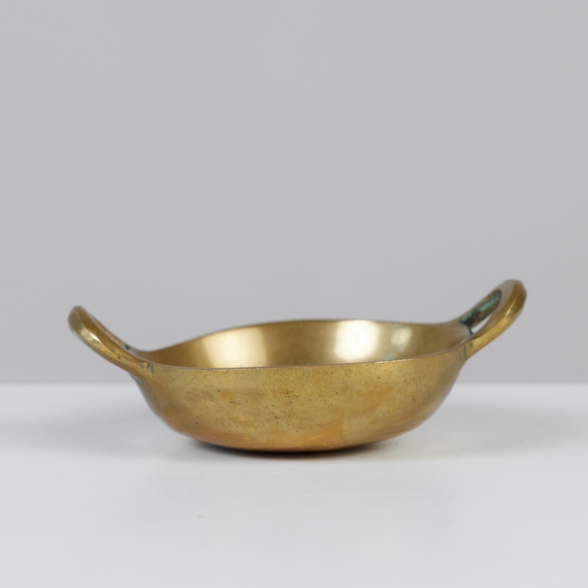 Petite Brass Dish with Handles 4