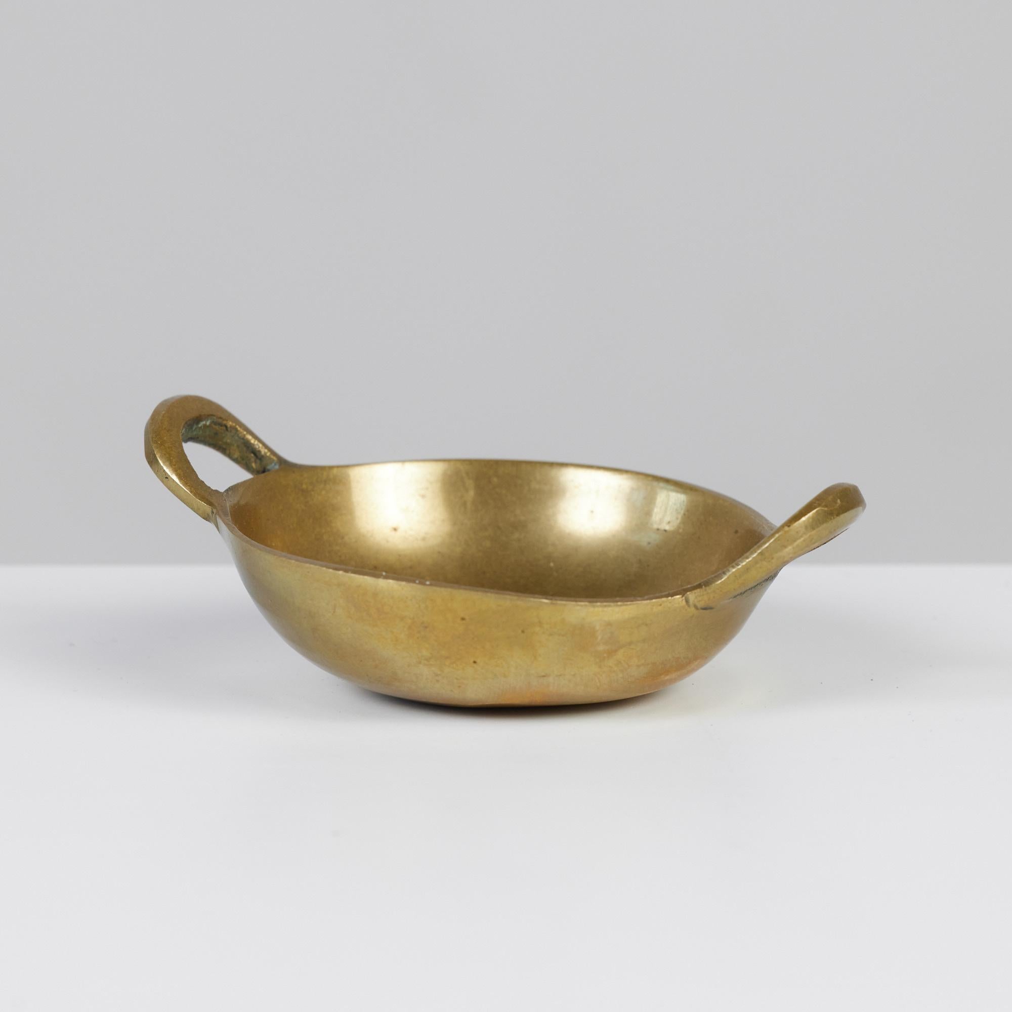 Petite Brass Dish with Handles 6