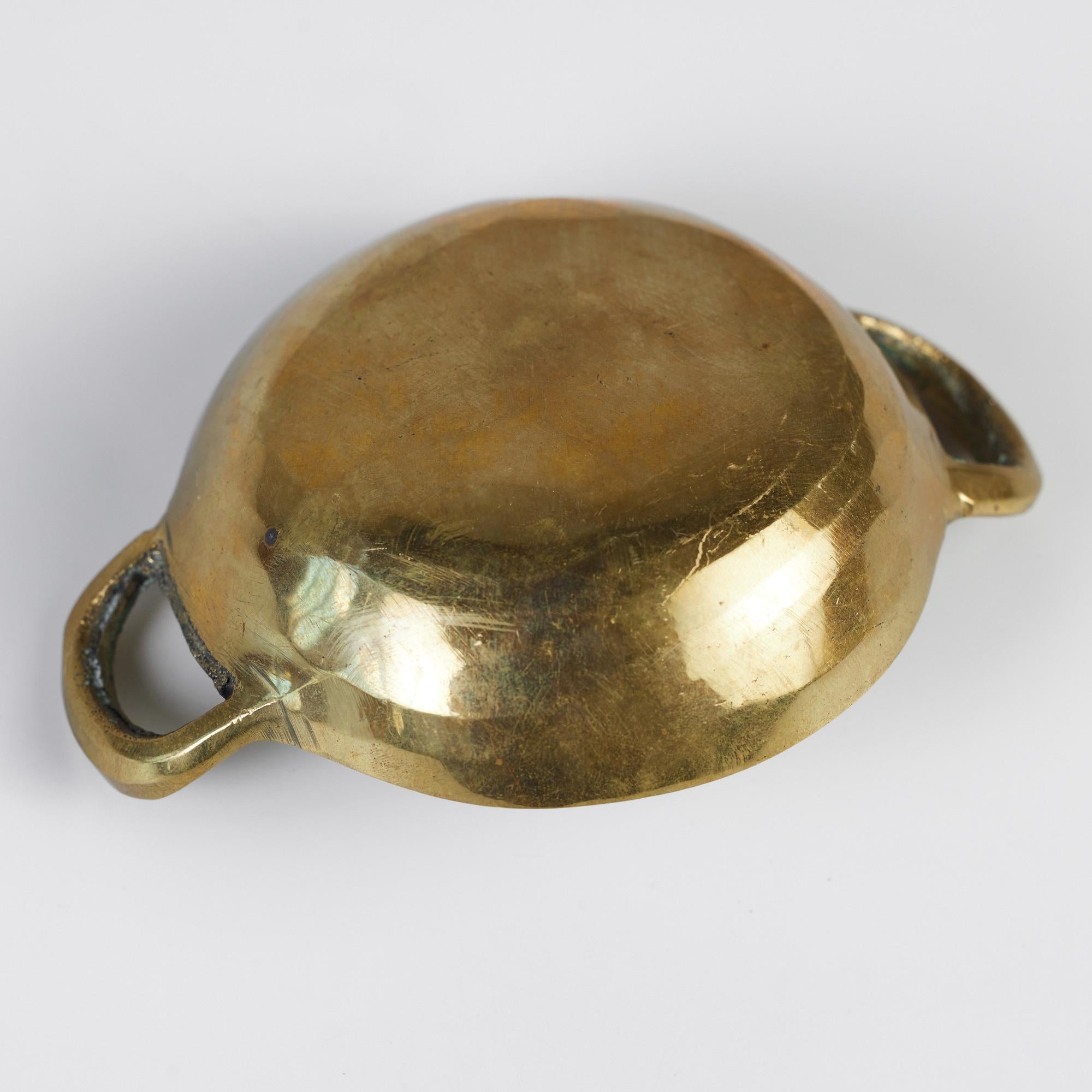 Petite Brass Dish with Handles 8