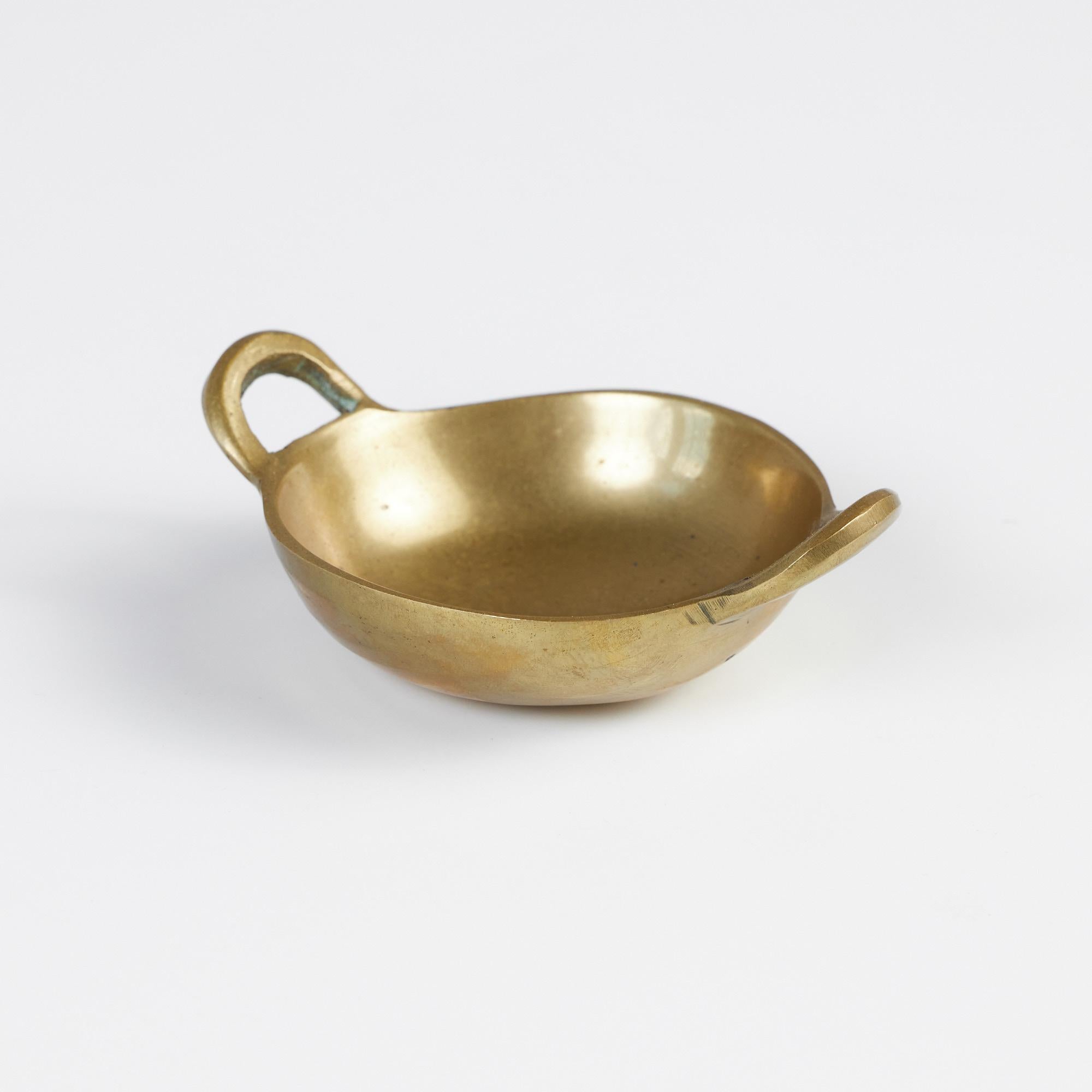 Petite Brass Dish with Handles 1