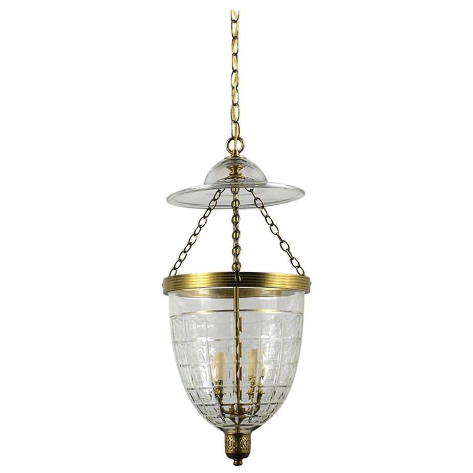 Petite Brass English Bell Jar Lantern