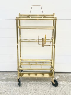 Petite Brass Italian Bar Cart