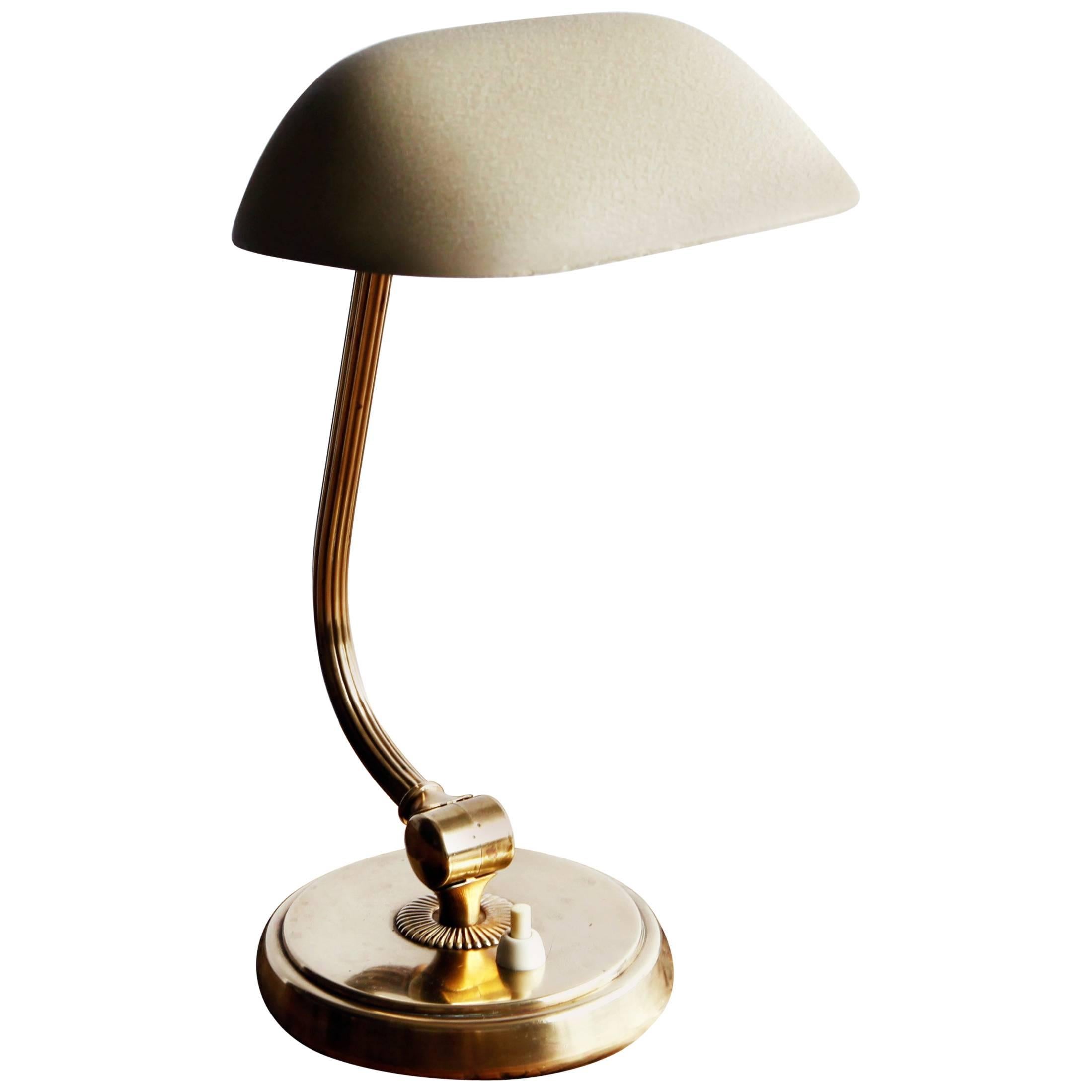 Petite Brass Nordiska Kompaniet Desk Lamp