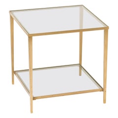 Petite Brass Table by Maison Jansen in Brass, France 1970s, Ipso Facto