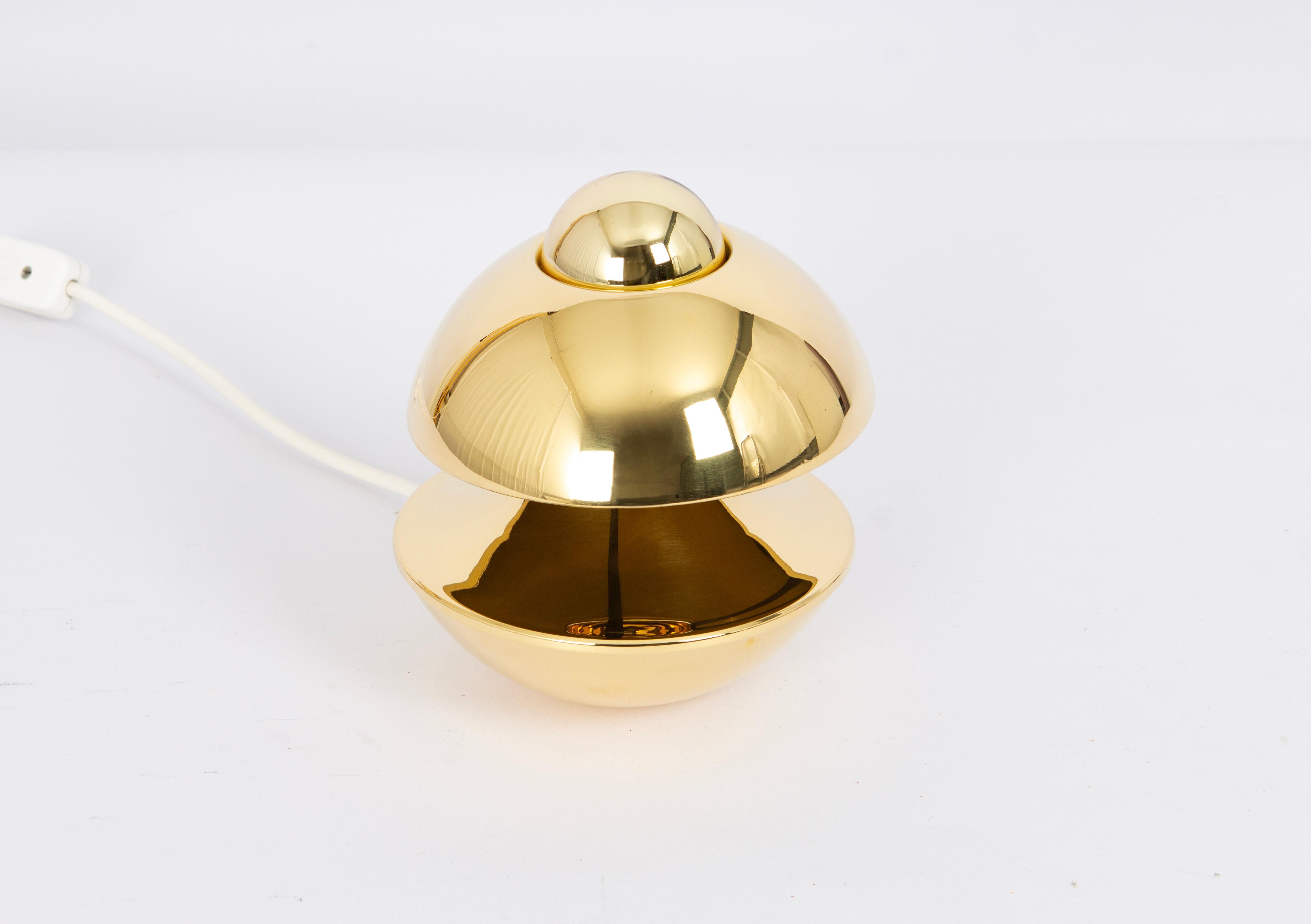 Petite Brass Table lamp designed by Klaus Hempel by Kaiser, Germany, 1970s In Good Condition For Sale In Aachen, NRW