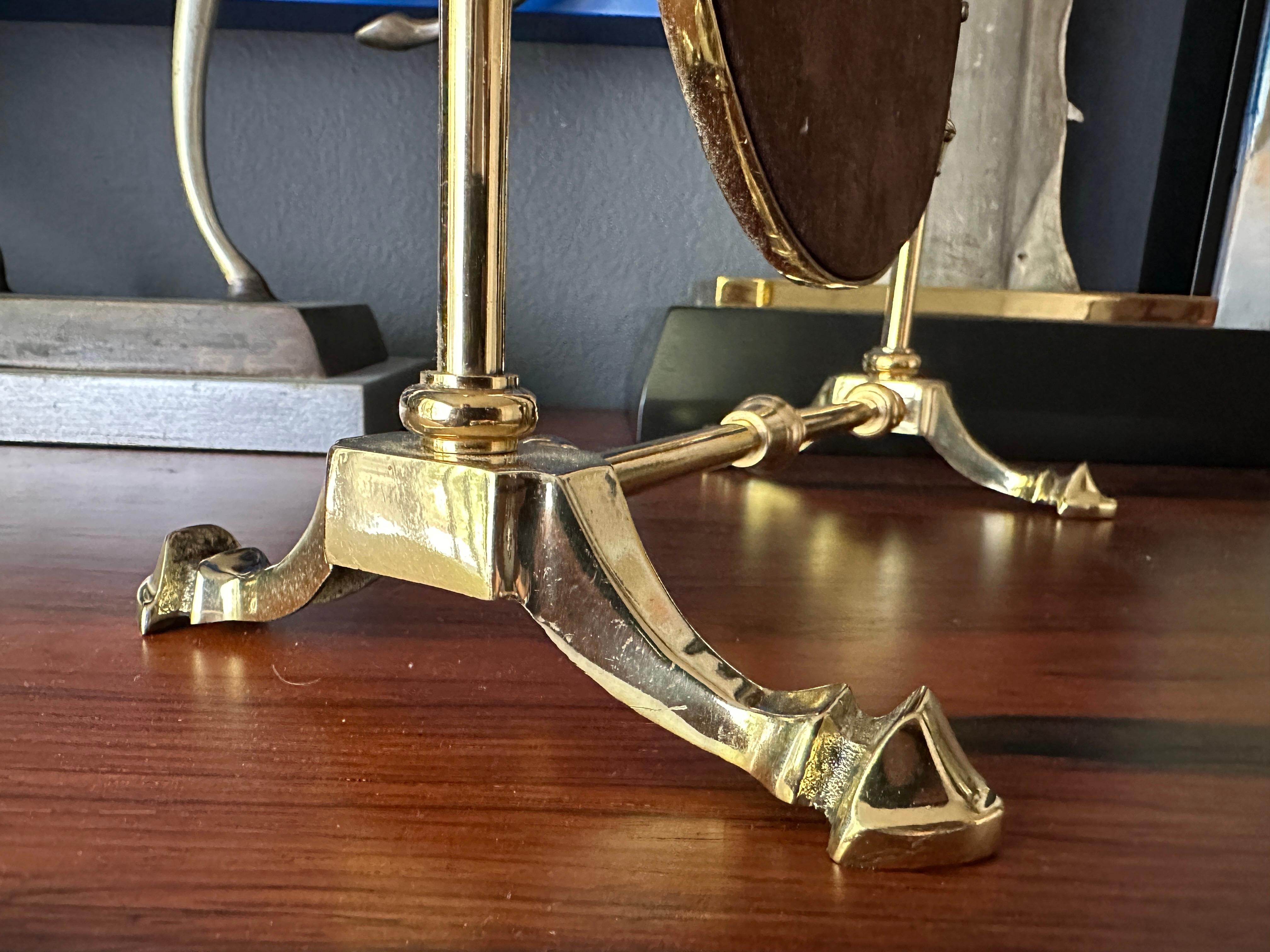 Petite Brass Vanity Mirror  For Sale 1