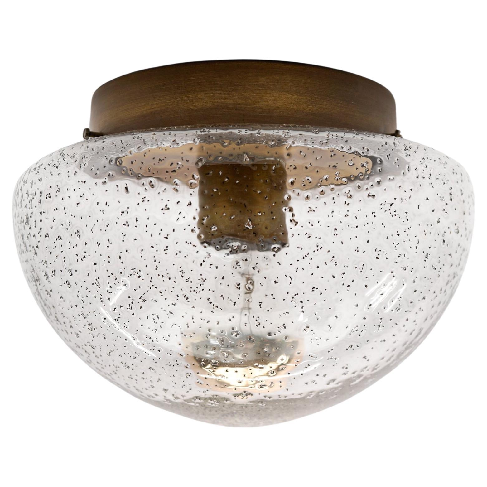 Petite Bronze Mushroom Shaped Glass Lamp, Germany 1960s For Sale