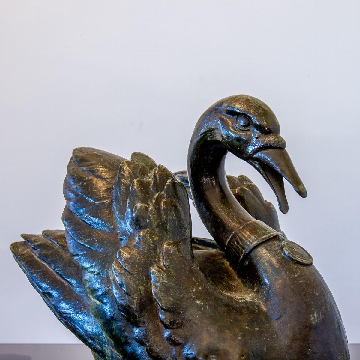 Petite Bronze Swan Fountain 3