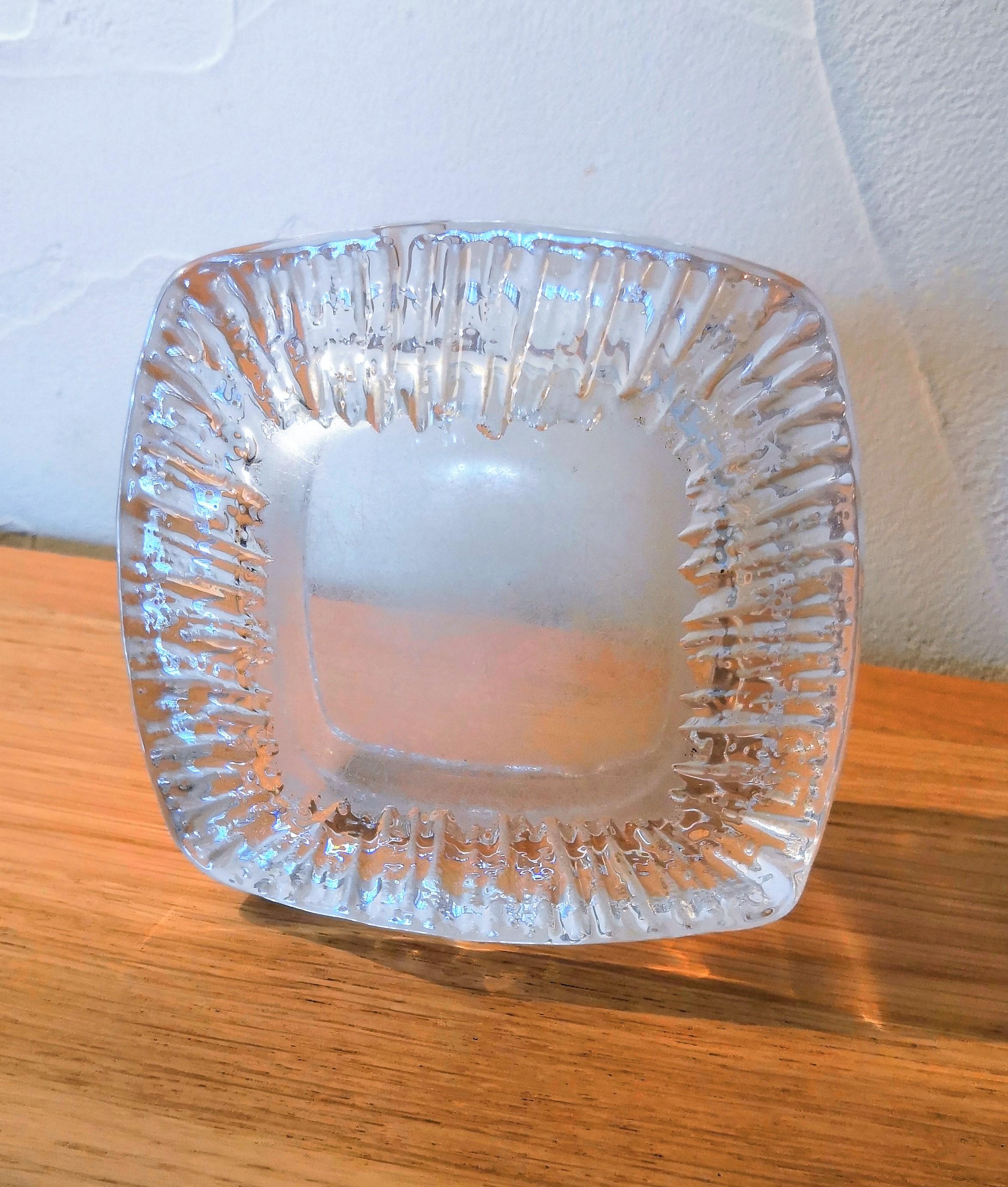 Mid-20th Century Petite Brutalist Crystal Container by Daum, France, 1960s