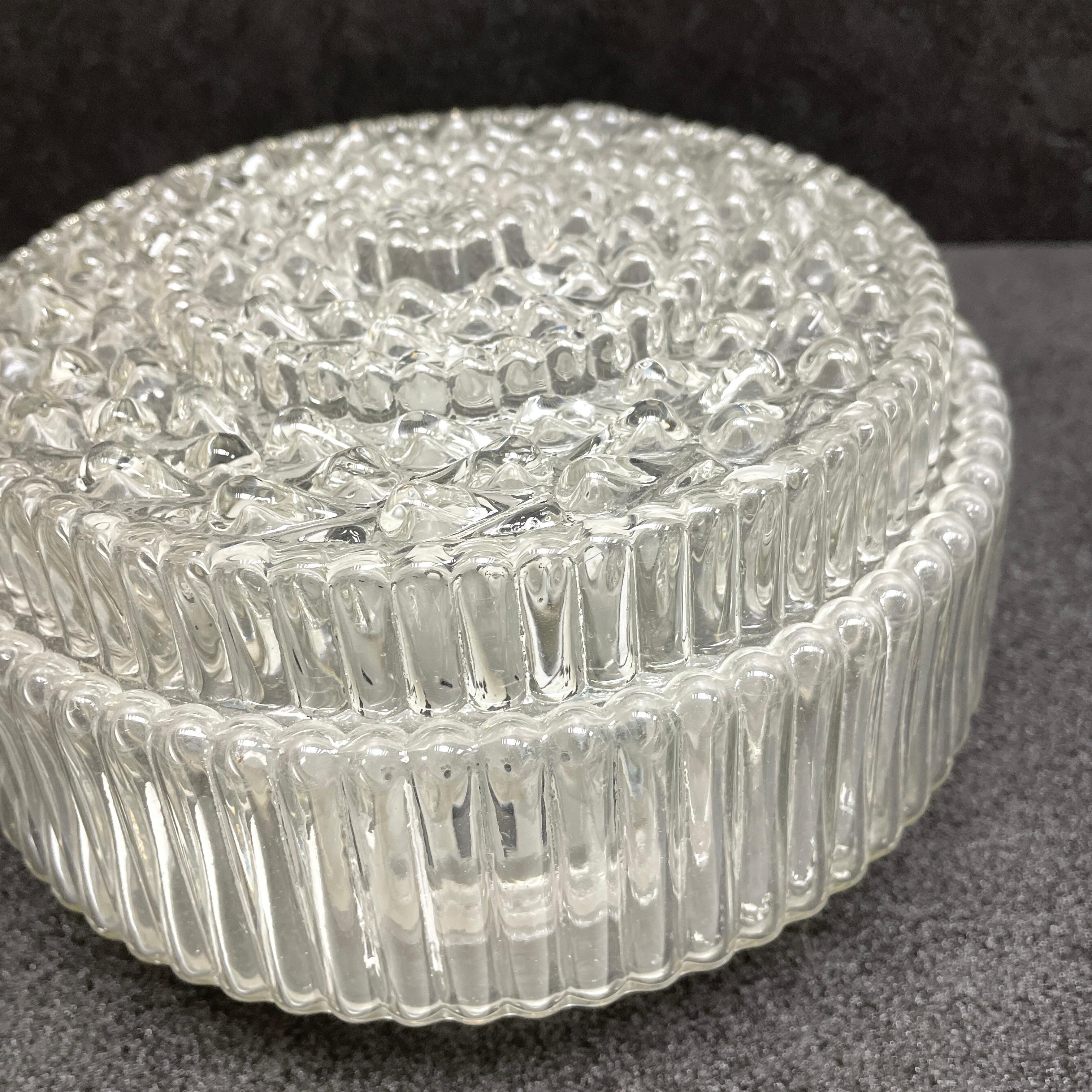 Mid-Century Modern Petite suspension en verre bullé de Hustadt Leuchten, Allemagne, années 1960 en vente