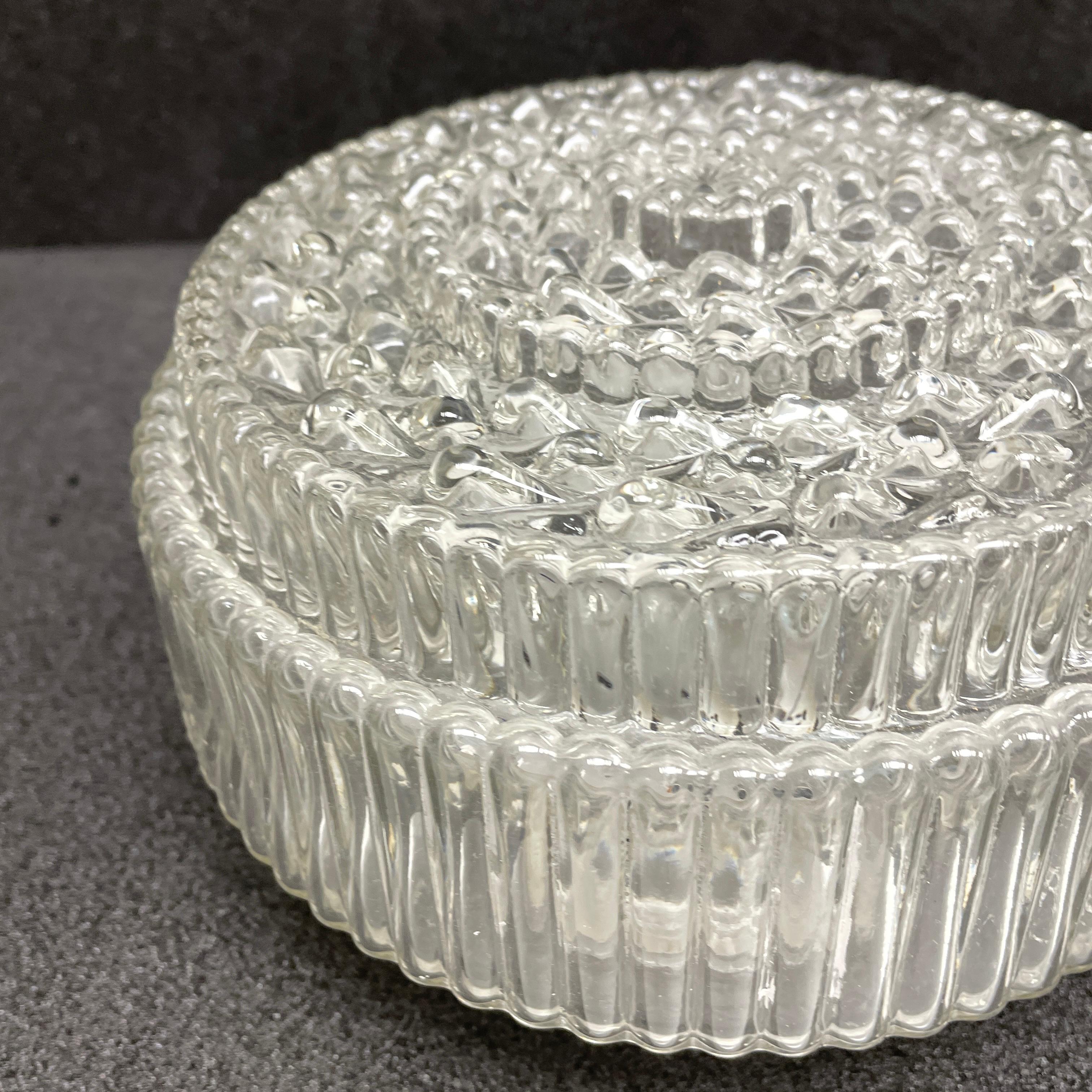 Petite Bubble Glass Flush Mount by Hustadt Leuchten Vintage German 1960s In Good Condition For Sale In Nuernberg, DE