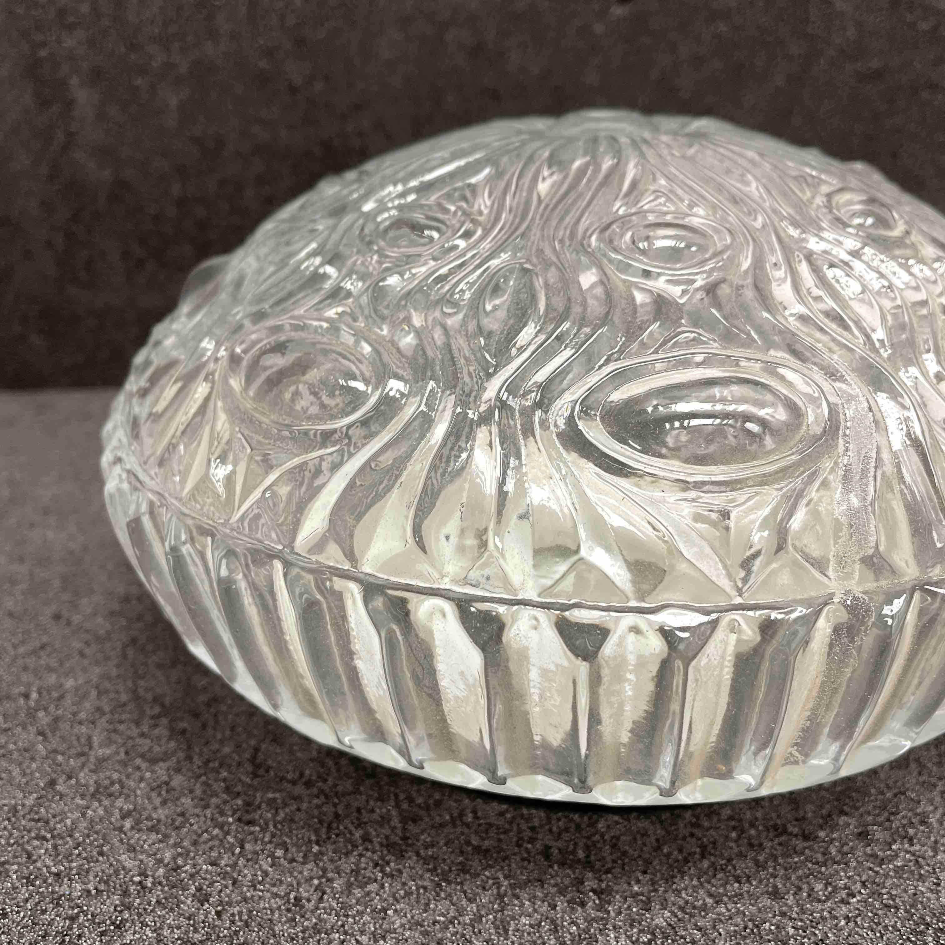 Petite Bubble Glass Flush Mount by Hustadt Leuchten Vintage German 1960s In Good Condition For Sale In Nuernberg, DE