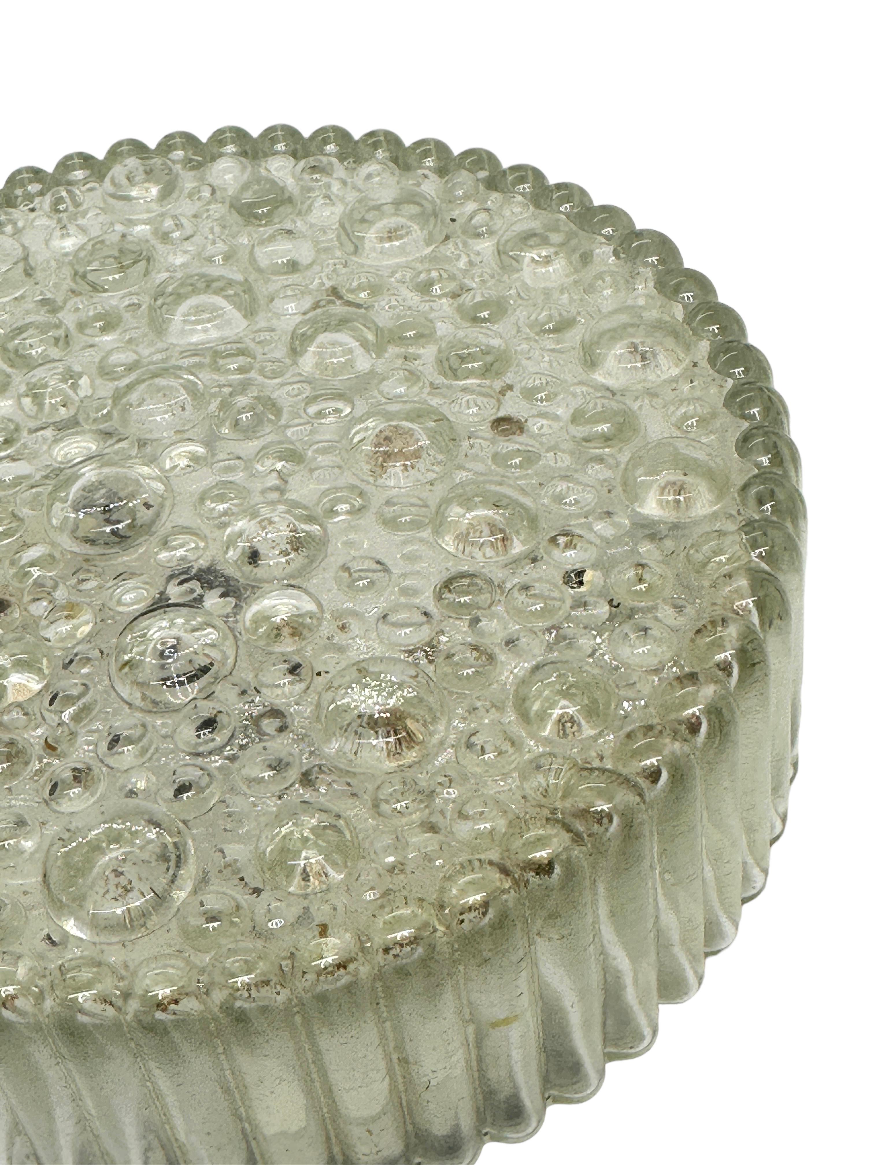 Petite Bubble Glass Flush Mount by Hustadt Leuchten Vintage German 1960s For Sale 1