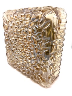 Petite Bubble Glass Pattern Flush Mount Ceiling Light, 1960s