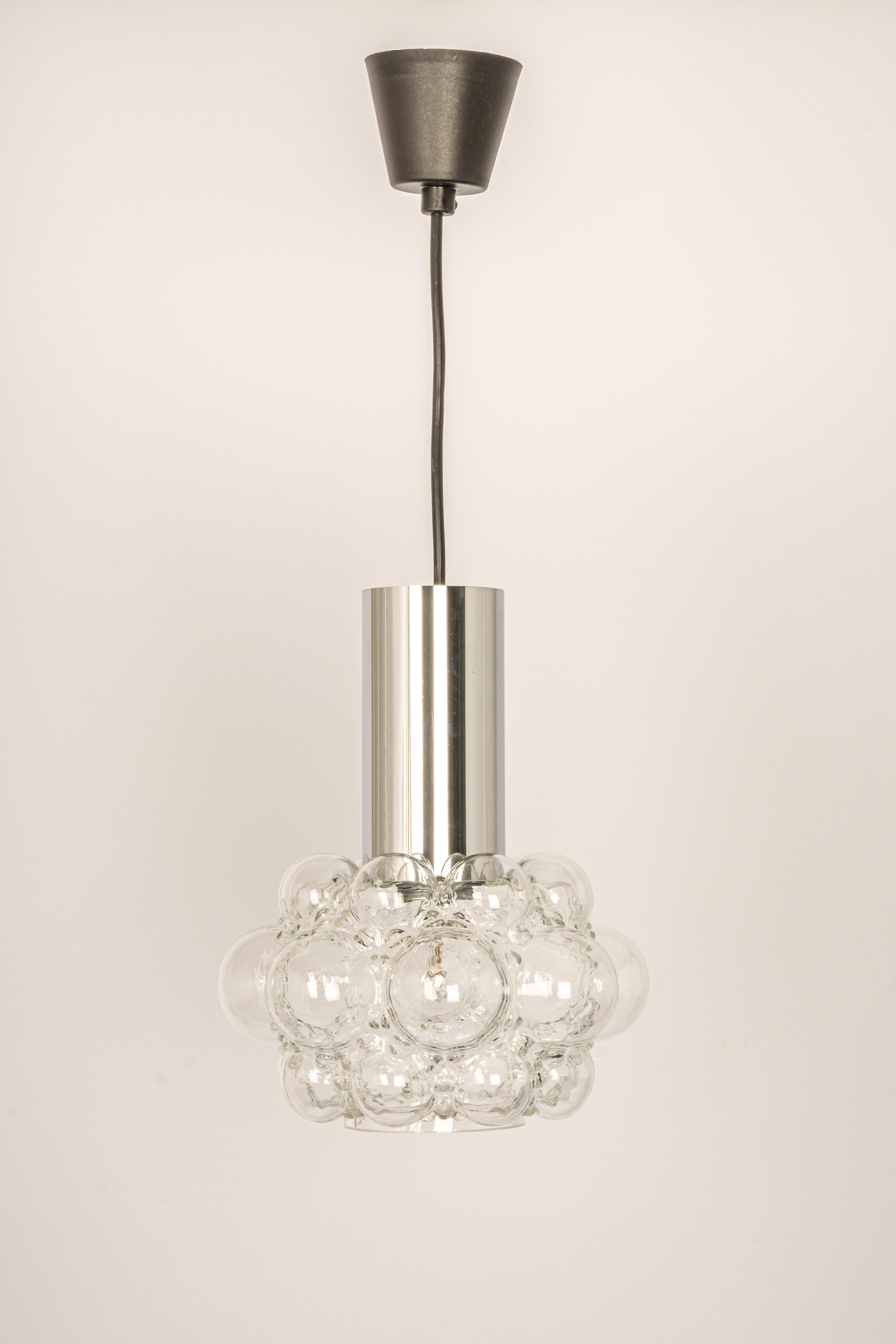 Round bubble glass pendant designed by Helena Tynell for Limburg, manufactured in Germany, circa the 1970s.

Sockets: needs 1 x E27 standard bulb with 100W max each.
Light bulbs are not included. It is possible to install this fixture in all