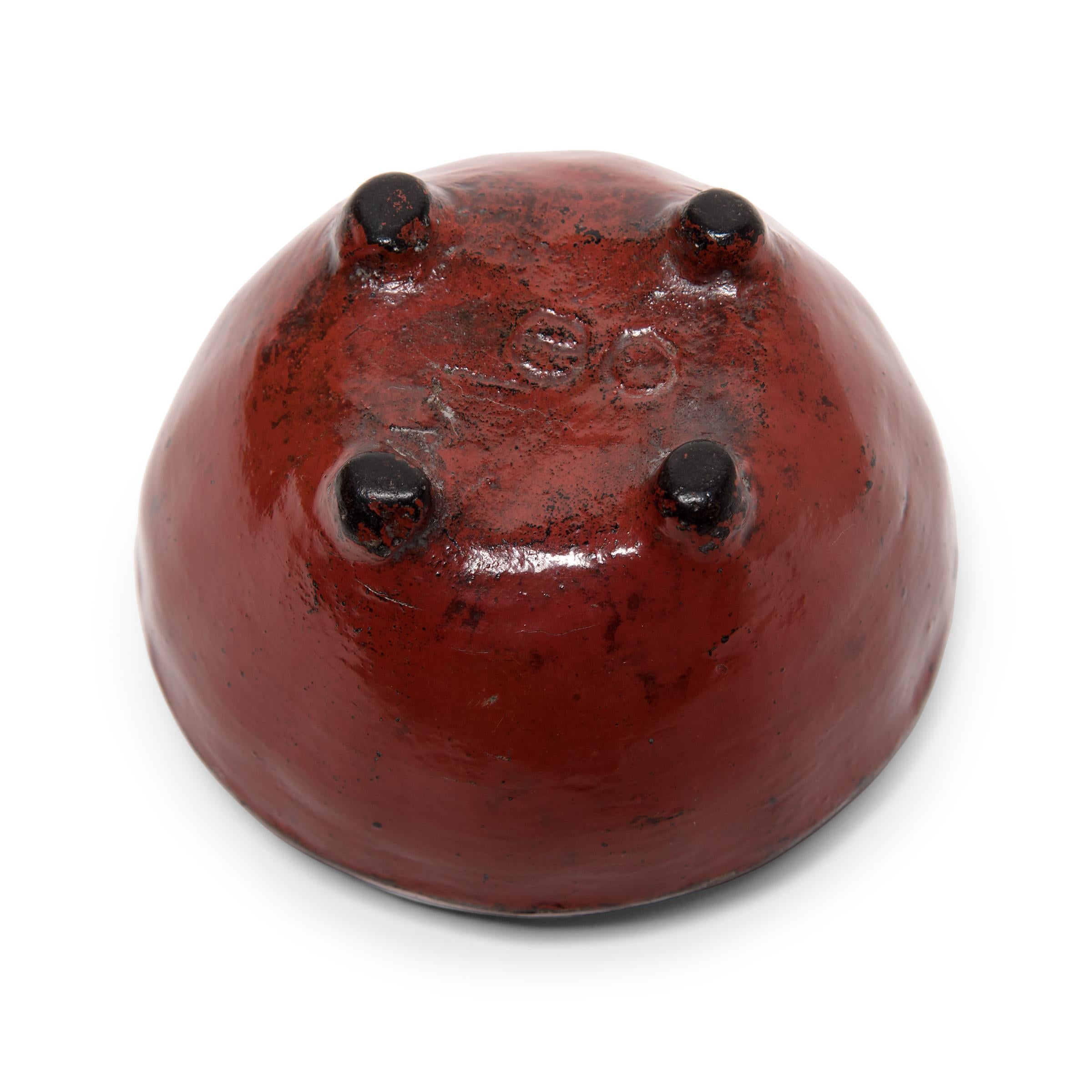 Wood Petite Burmese Red Lacquer Bowl