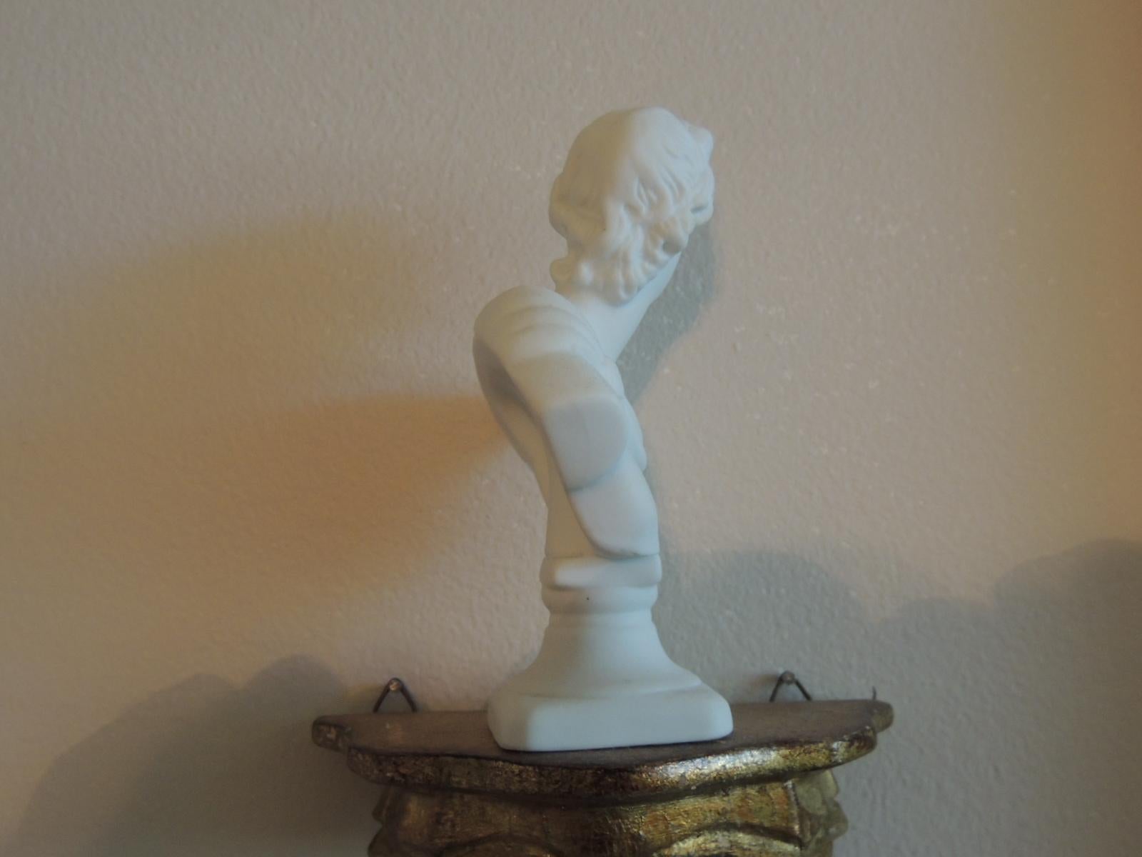 Hand-Crafted Petite Bust of Greek God 