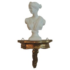 Petite Bust of Greek Goddess "ARTEMIS" on Florentine Wall Bracket