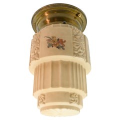 Petite Carmel Pastel Skyscraper Deco Flush Mount Fixture