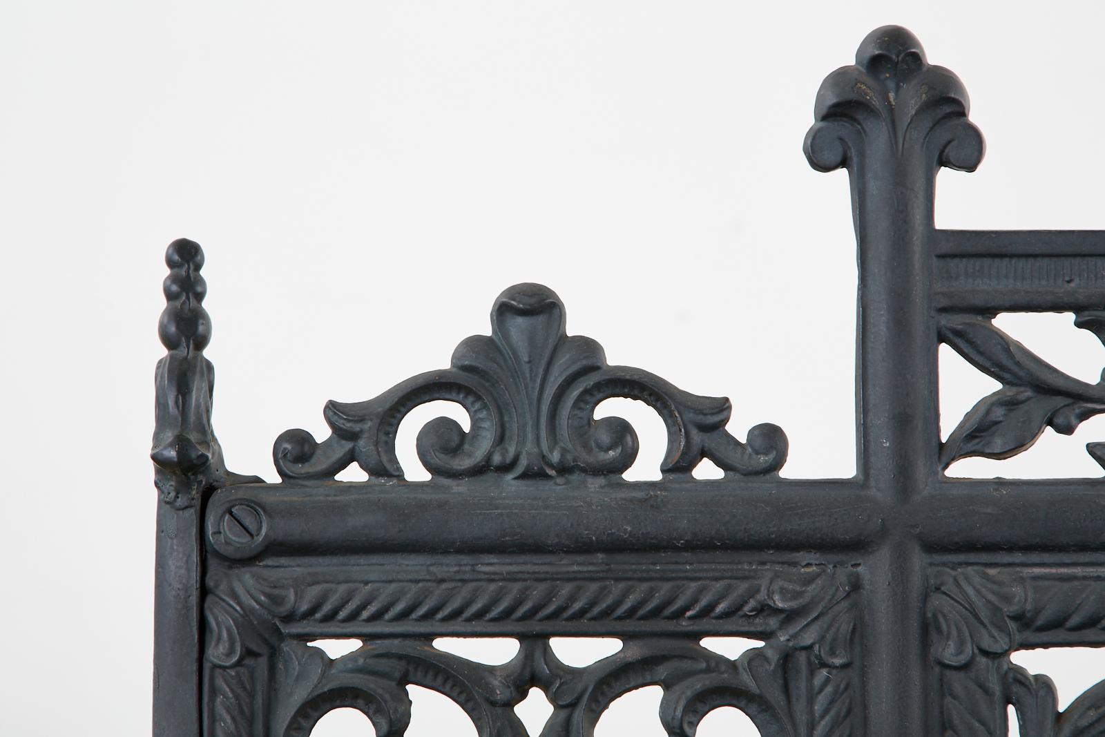 Petite Cast Iron Gothic Bench after Peter Timmes Son 3