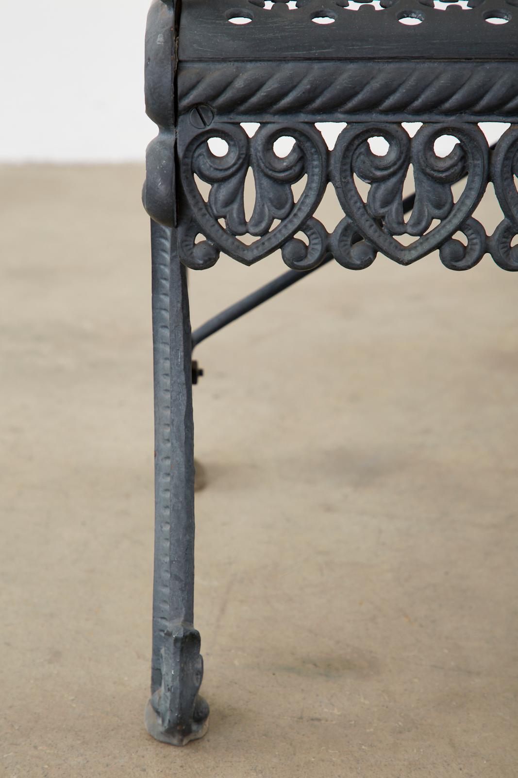 Petite Cast Iron Gothic Bench after Peter Timmes Son 4