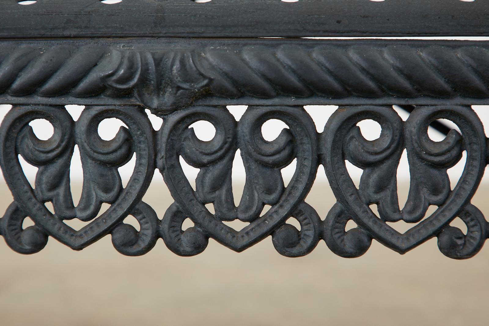 Petite Cast Iron Gothic Bench after Peter Timmes Son 5