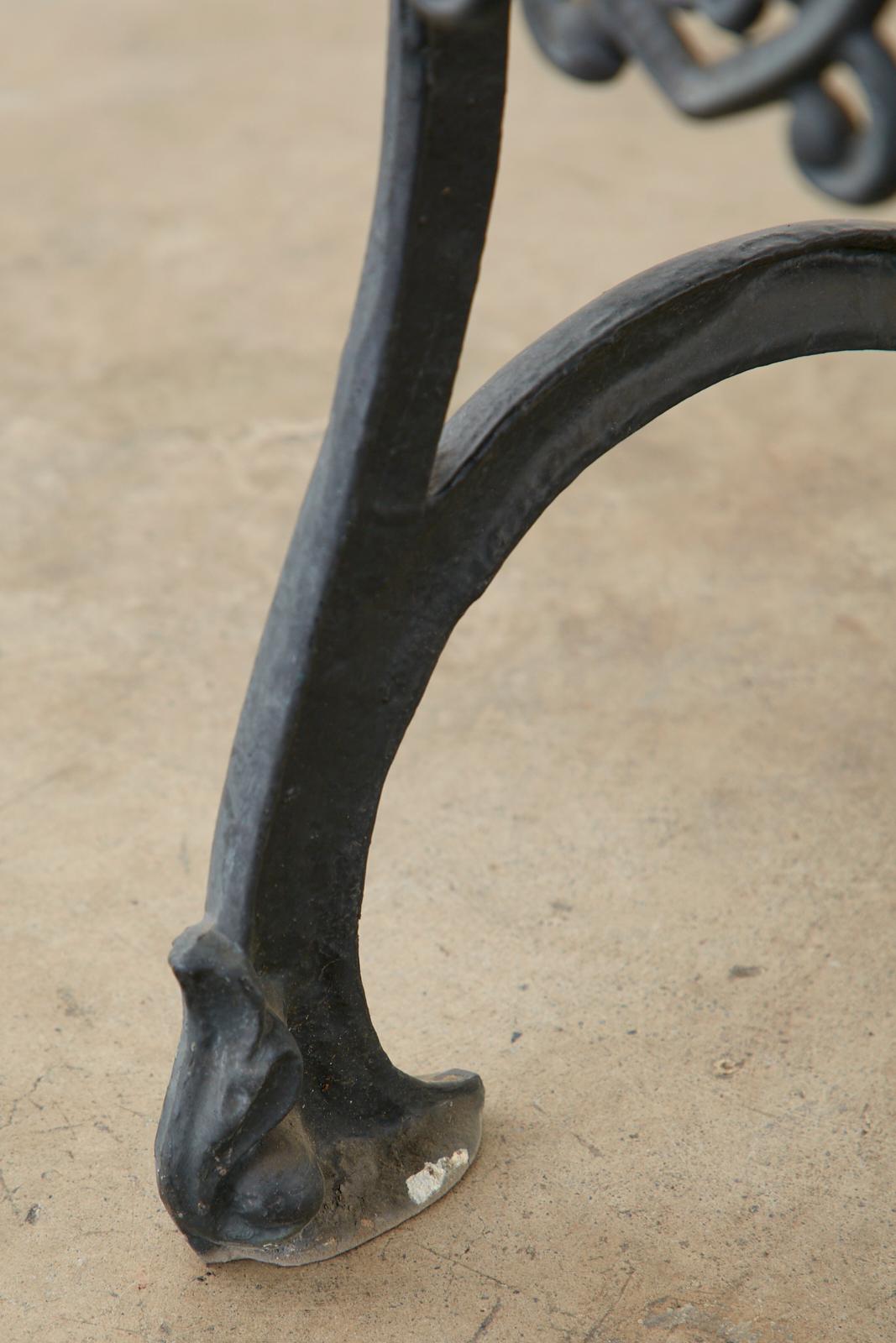 Petite Cast Iron Gothic Bench after Peter Timmes Son 9