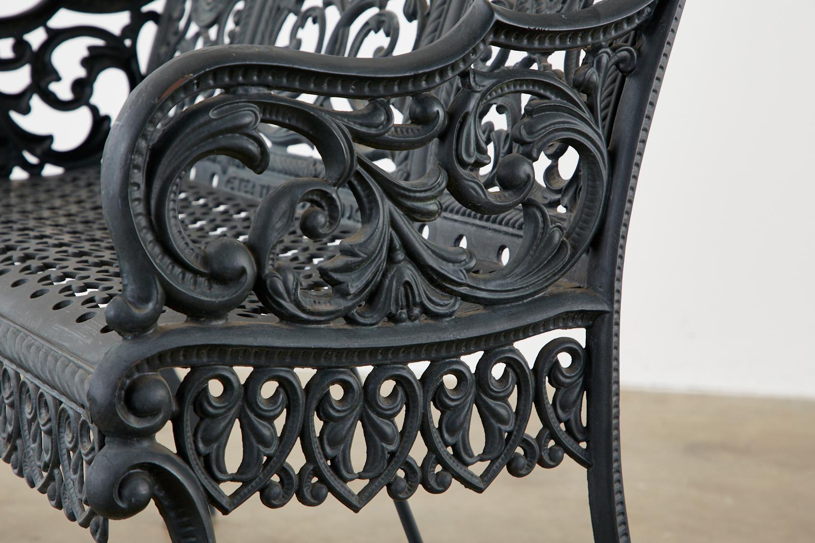 Petite Cast Iron Gothic Bench after Peter Timmes Son 10