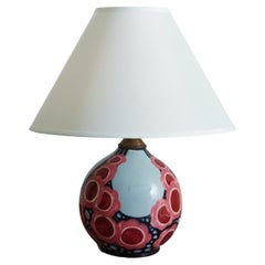 Petite Ceramic Lamp Signed Sjd, Italy, 1932