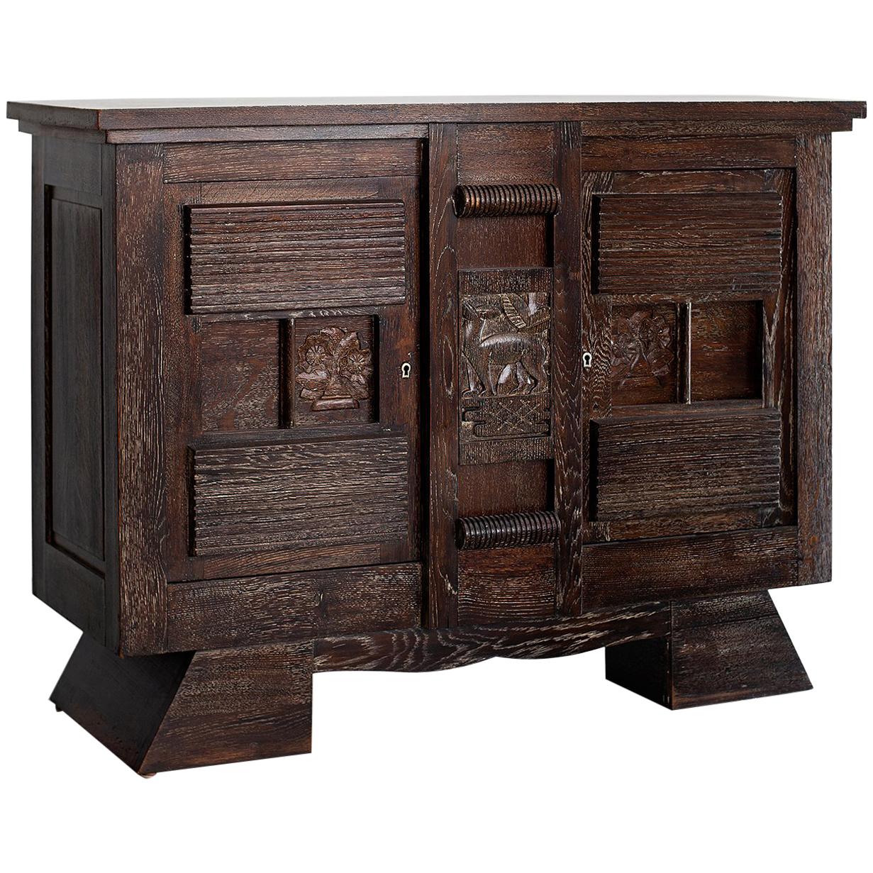 Petite Charles Dudouyt Attributed Cabinet