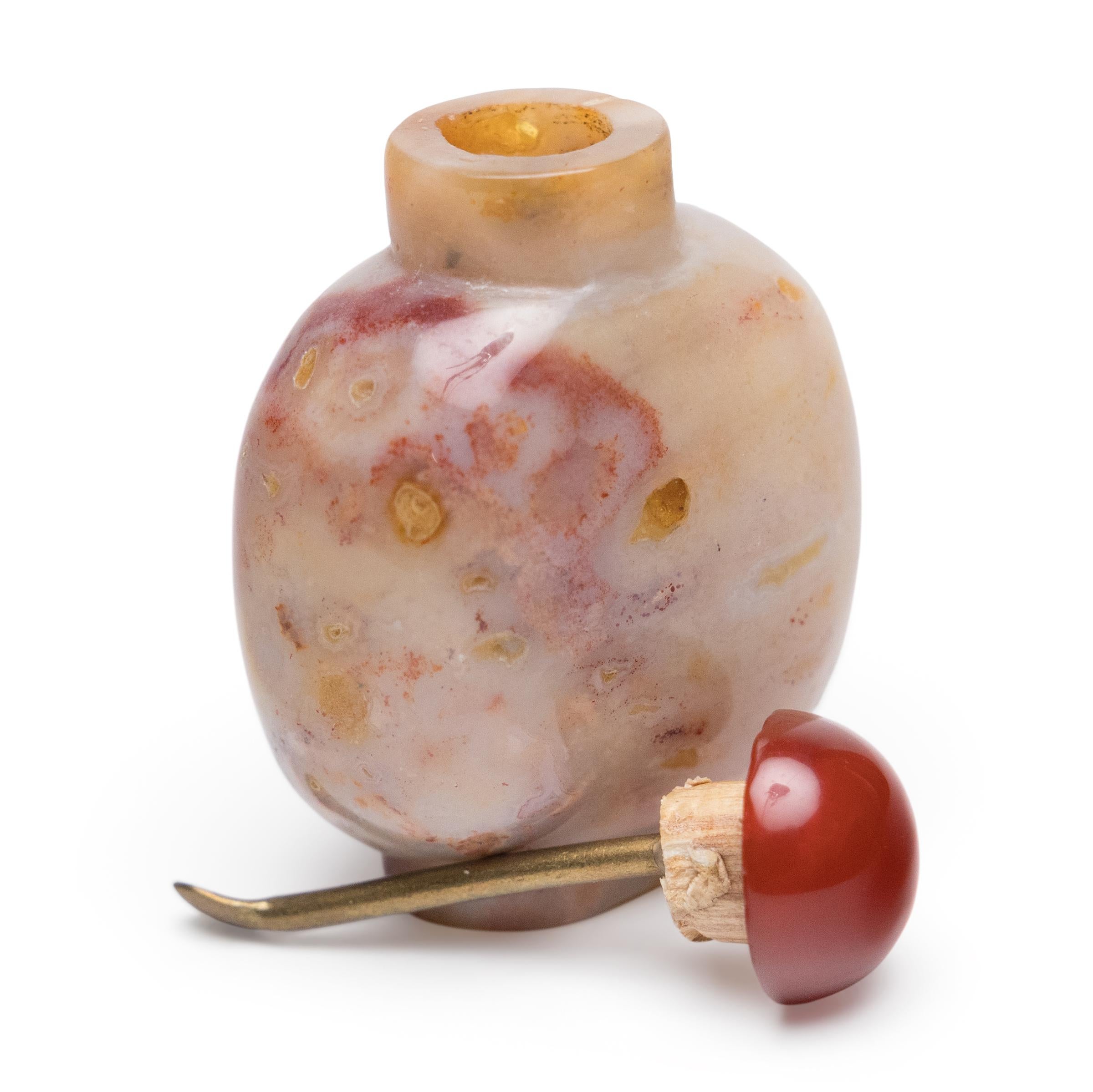 Qing Tabacchiera cinese in agata, 1900 ca. in vendita