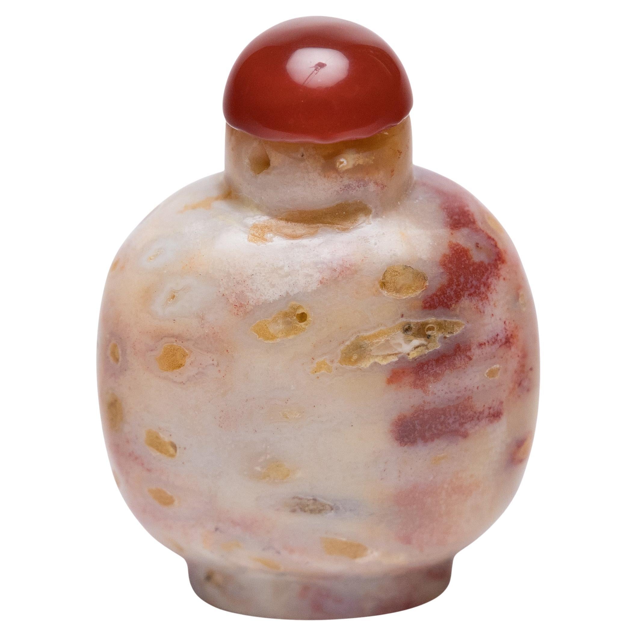 Pequeña botella de rapé de ágata china, c. 1900