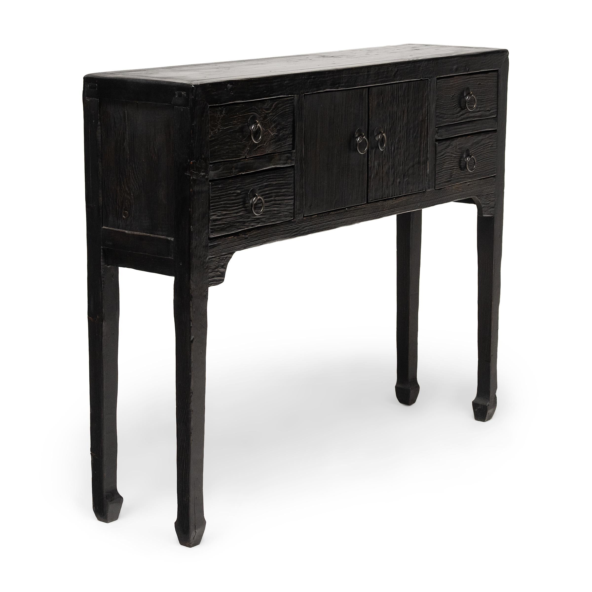 Stained Petite Chinese Altar Coffer For Sale